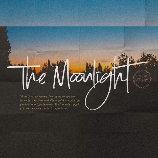 دانلود فونت انگلیسی Moonlight Font