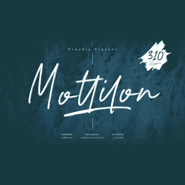 دانلود فونت انگلیسی Mottilon Font