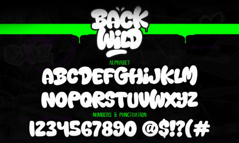 Back Wild Font 2