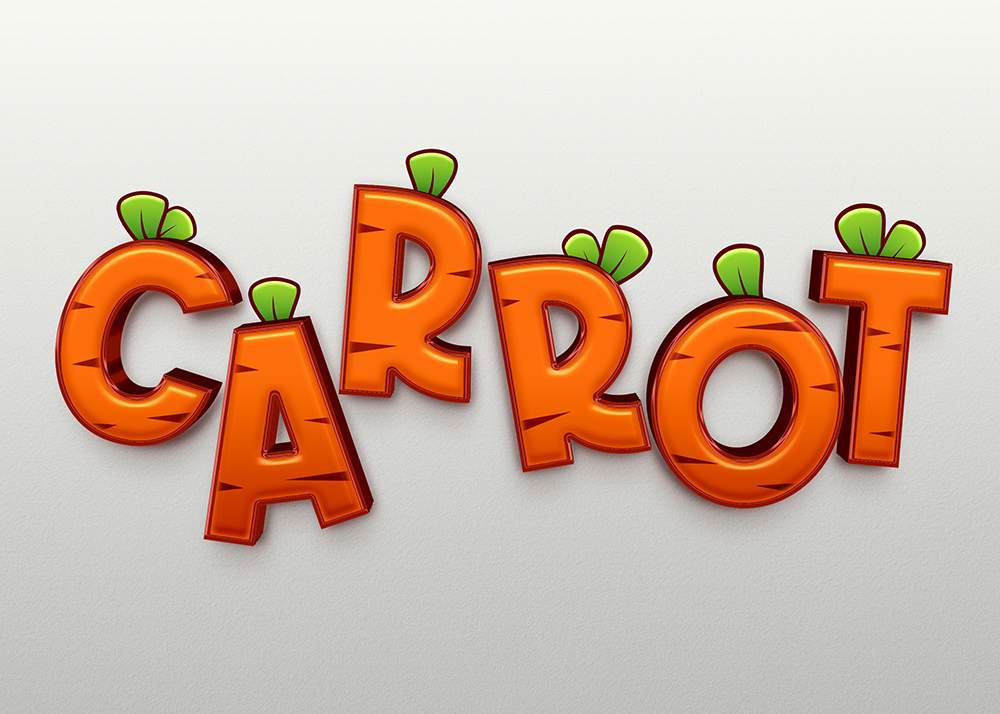 Carrot Text Effect 1