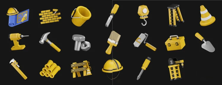 Construction Tool 3D Icon 2
