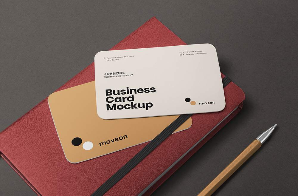 D Visiting Card Mockup