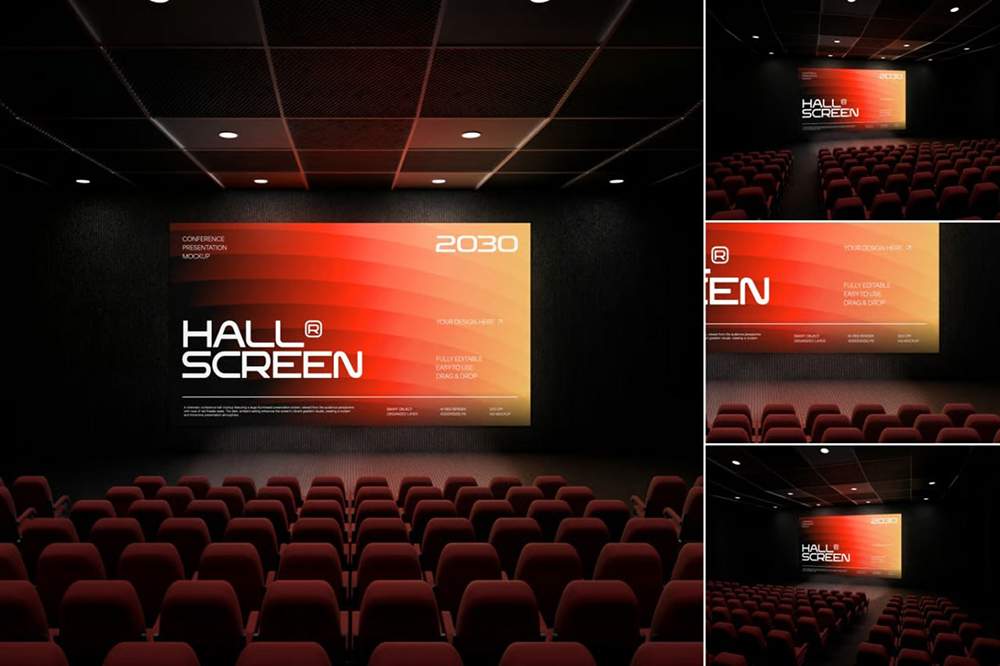 Hall Screen Presentation Mockup 1