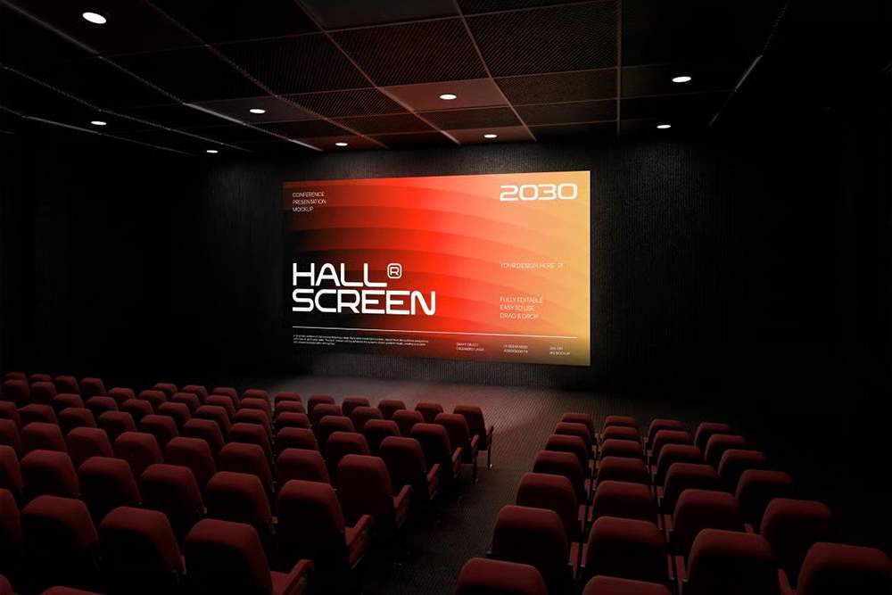 Hall Screen Presentation Mockup 2