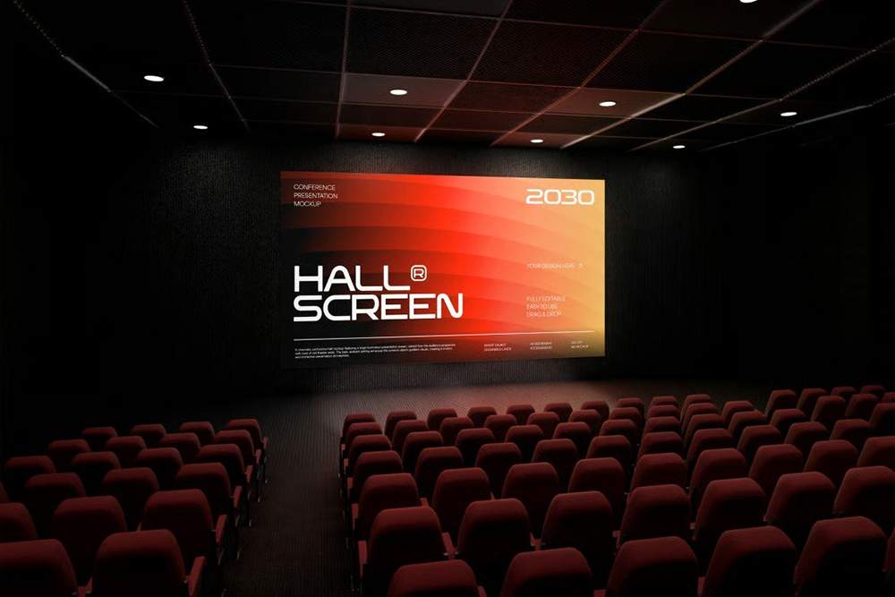 Hall Screen Presentation Mockup 4