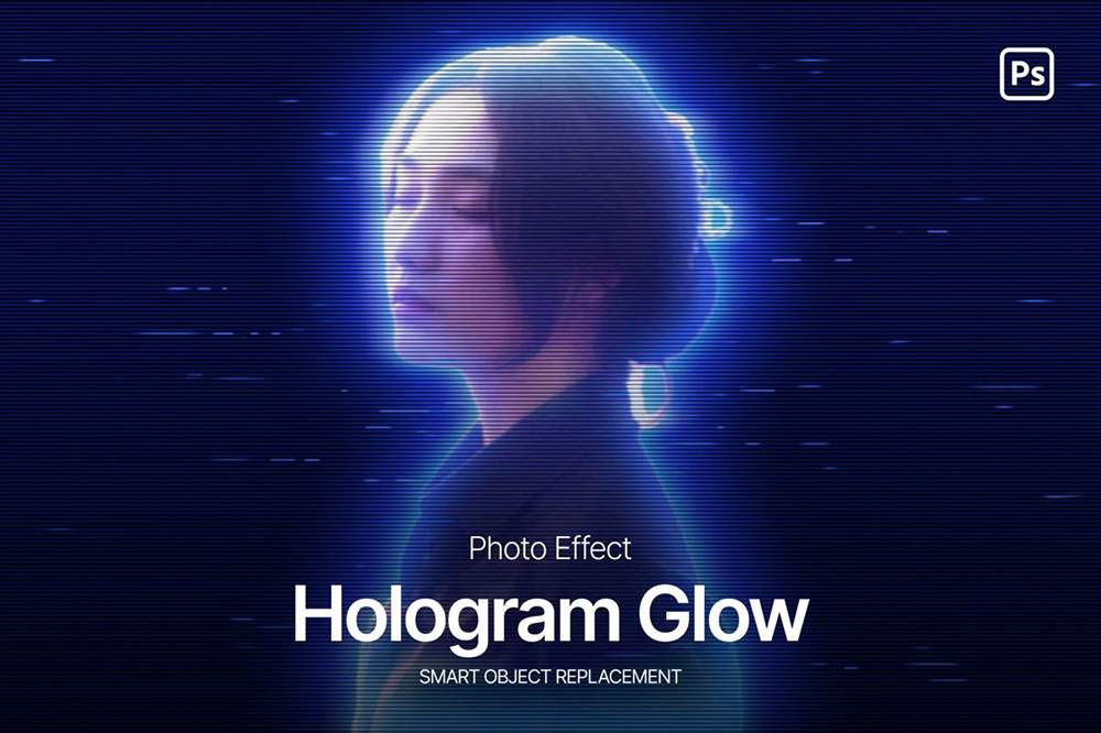 Hologram Glow Photo Effect 1