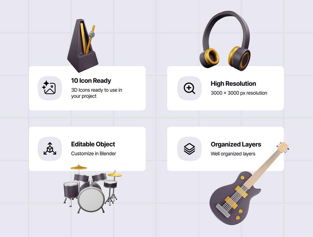 Music Studio 3D Icon 3