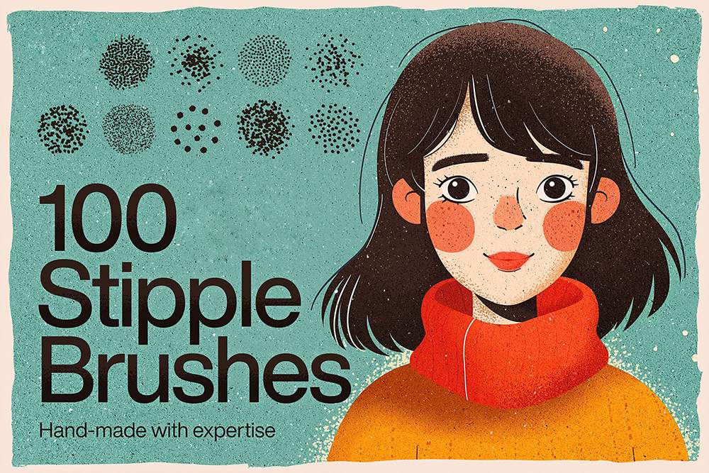 Stipple Photoshop Brushes 1