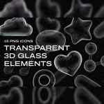 cropped 3D Glass Icons